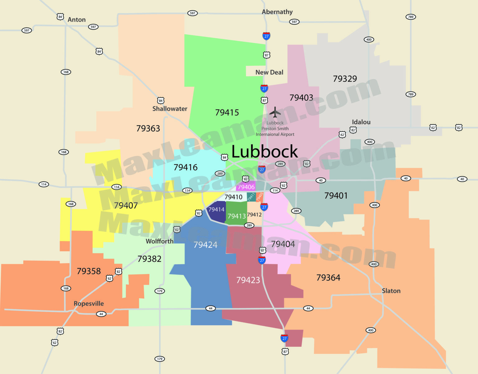 Lubbock Zip Code Map Zipcode Map Lubbock Texas Lubbock Map